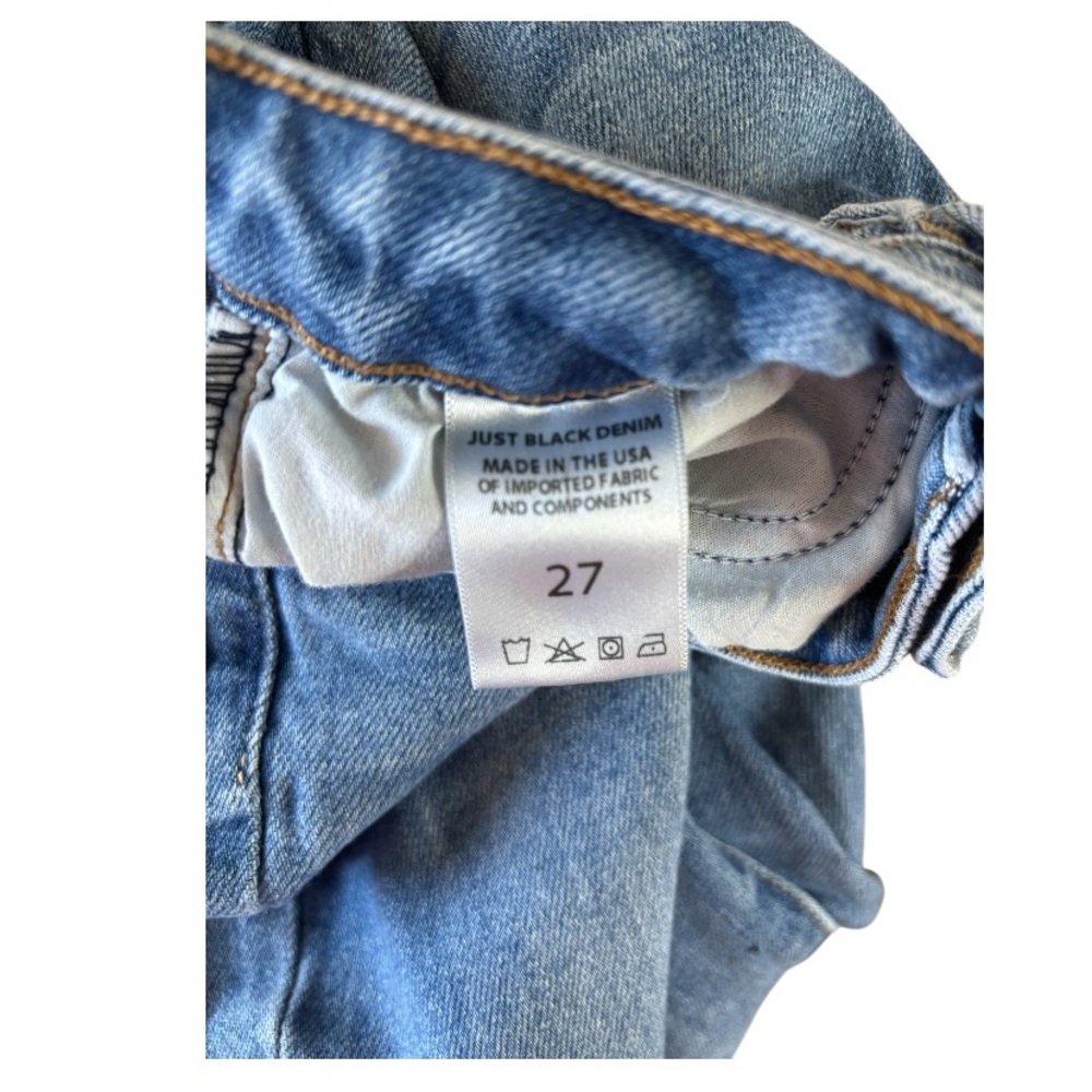 Just Black Denim Skinny Raw Hem Ankle Jeans - Picture 4 of 4